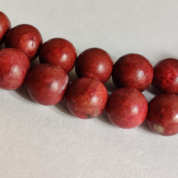 Handmade Genuine Red Corals and Silver Fish Beads Necklace OOAK - Picture 9 of 16